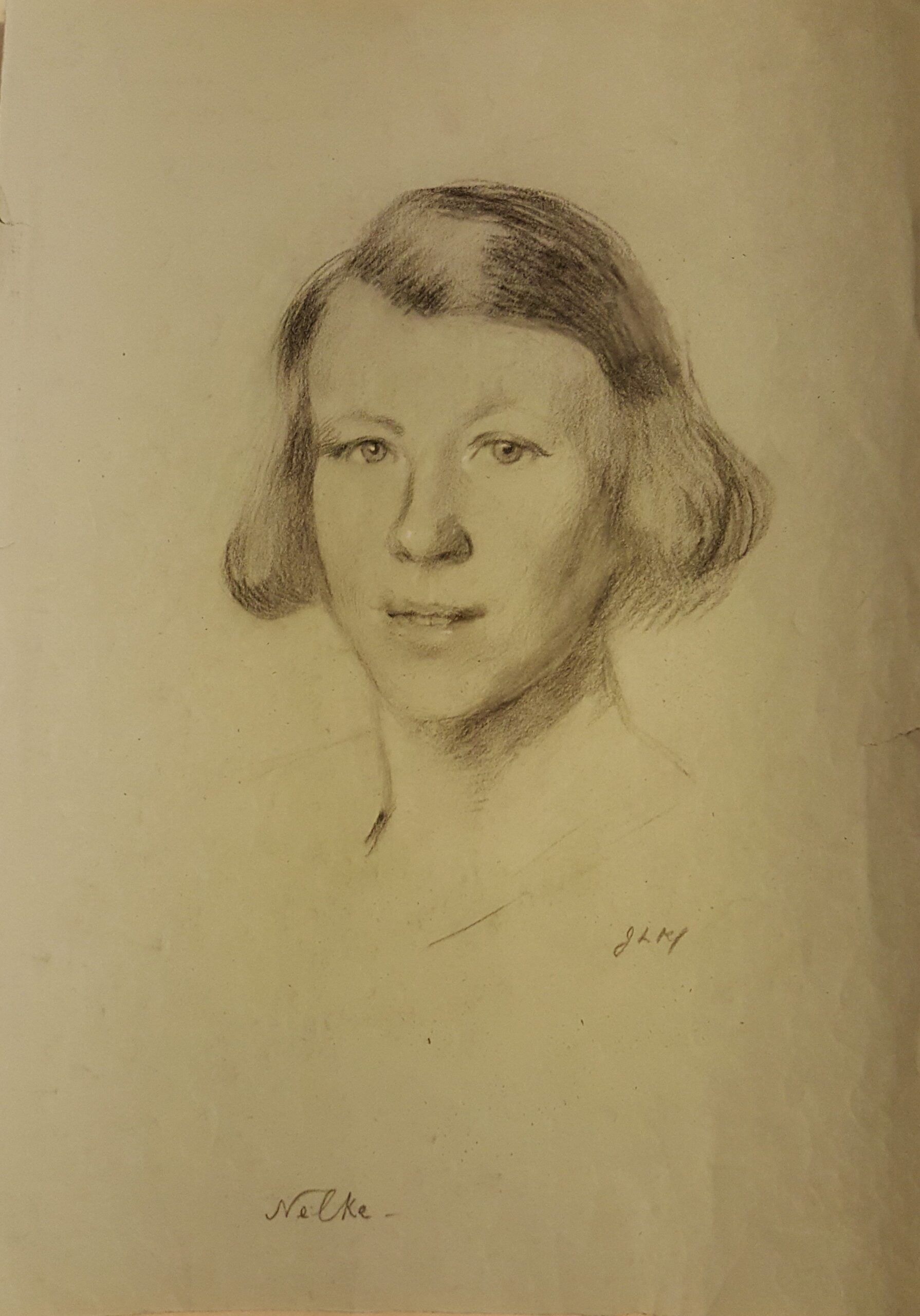 Portrettekening van Nelke van Osselen-Clay