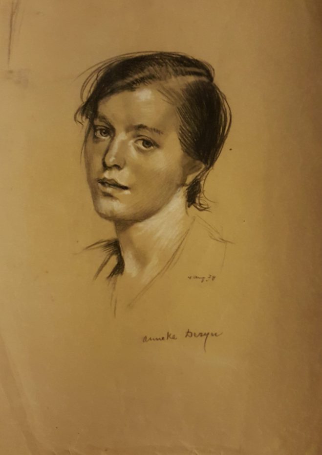 Portrettekening Anneke Dezijn (1938)