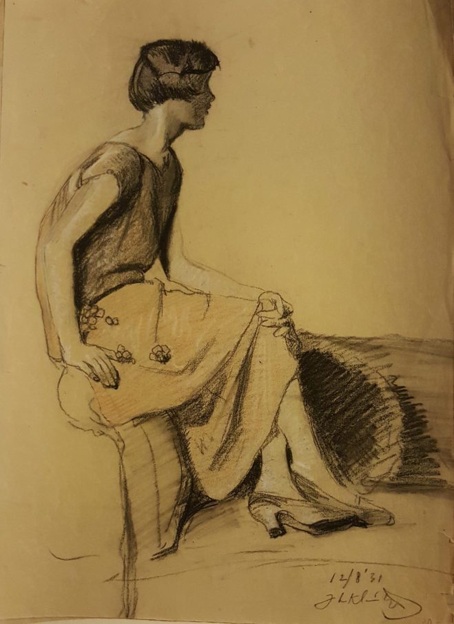 Portrettekening model (11) (1931)