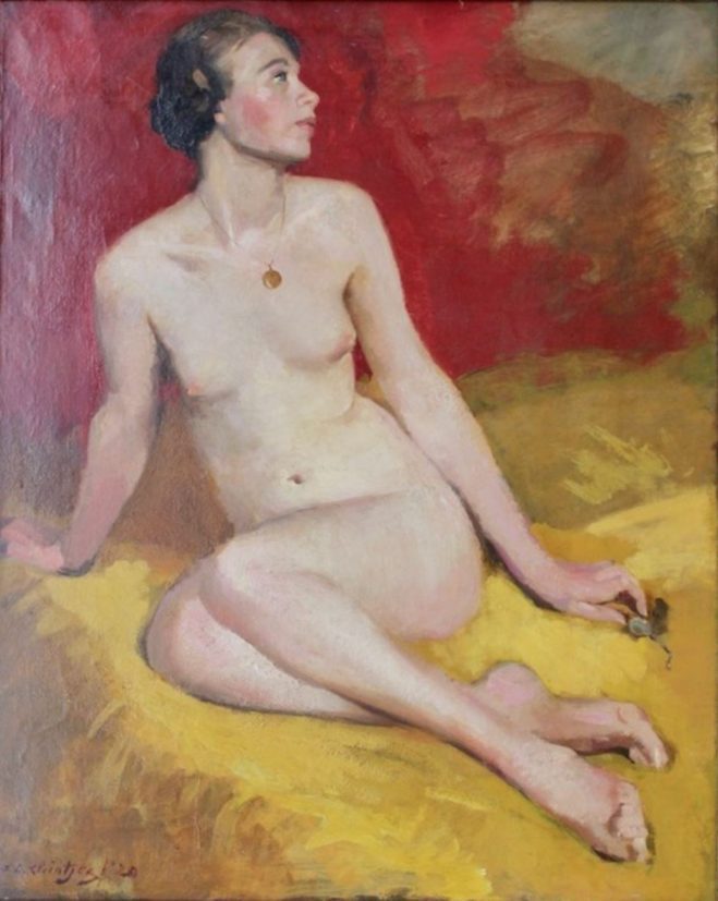 Zittend naakt (1920)