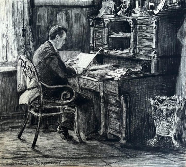 L.T. Kleintjes aan schrijfbureau (1896)
