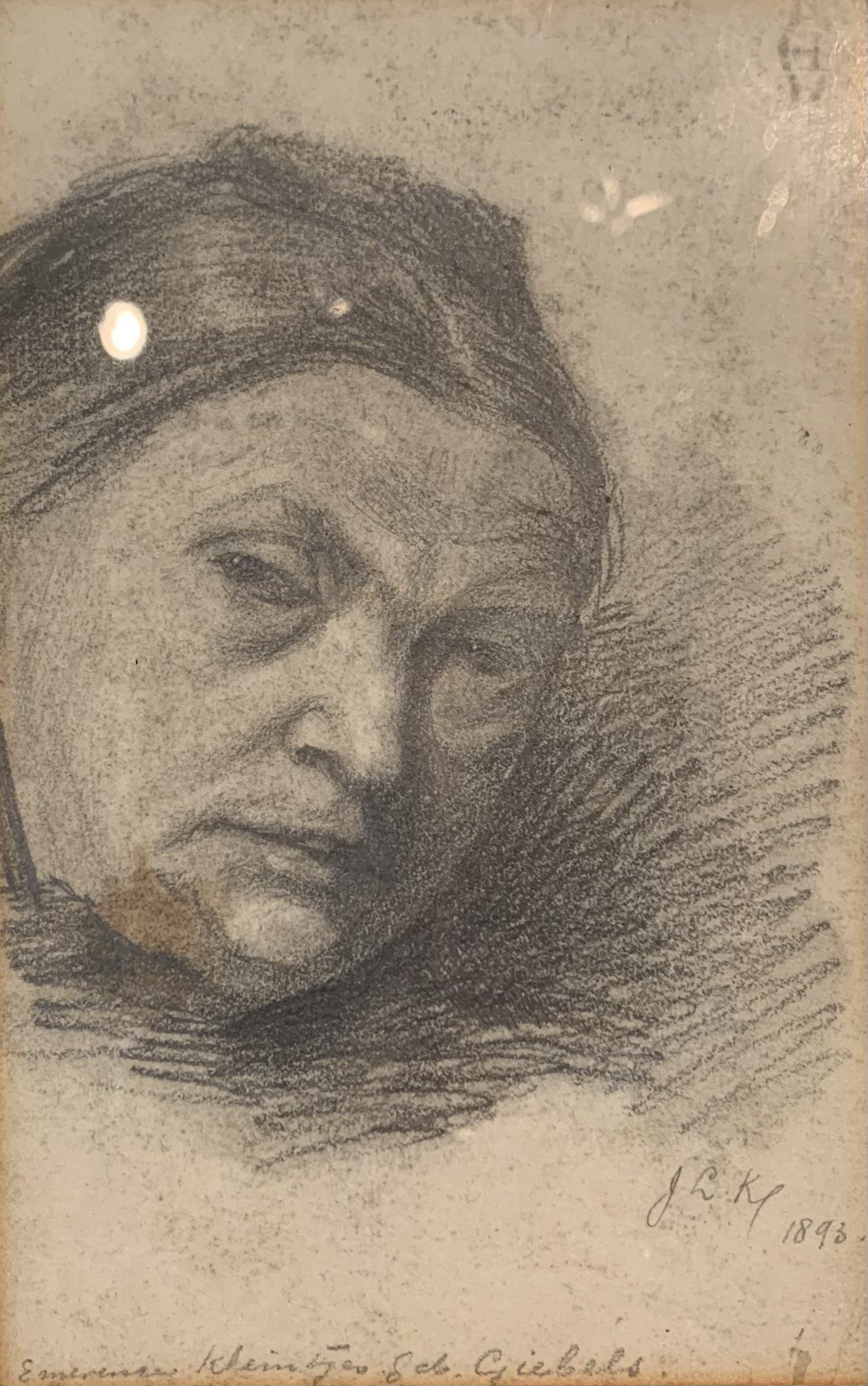 Portrettekening Emerentia Kleintjes-Giebels (1893)