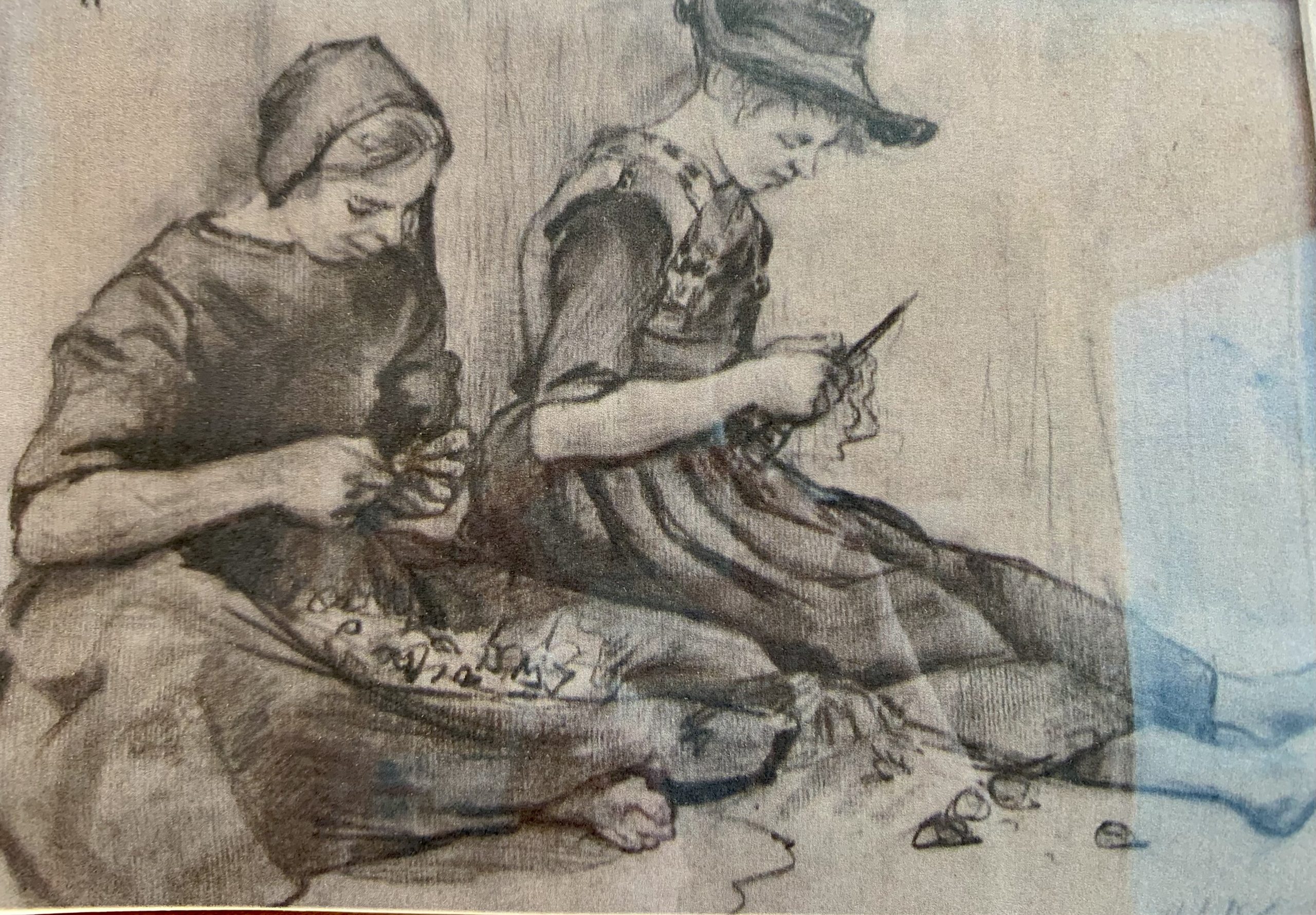 Aardappelschillende meisjes uit Wapenveld (1896)